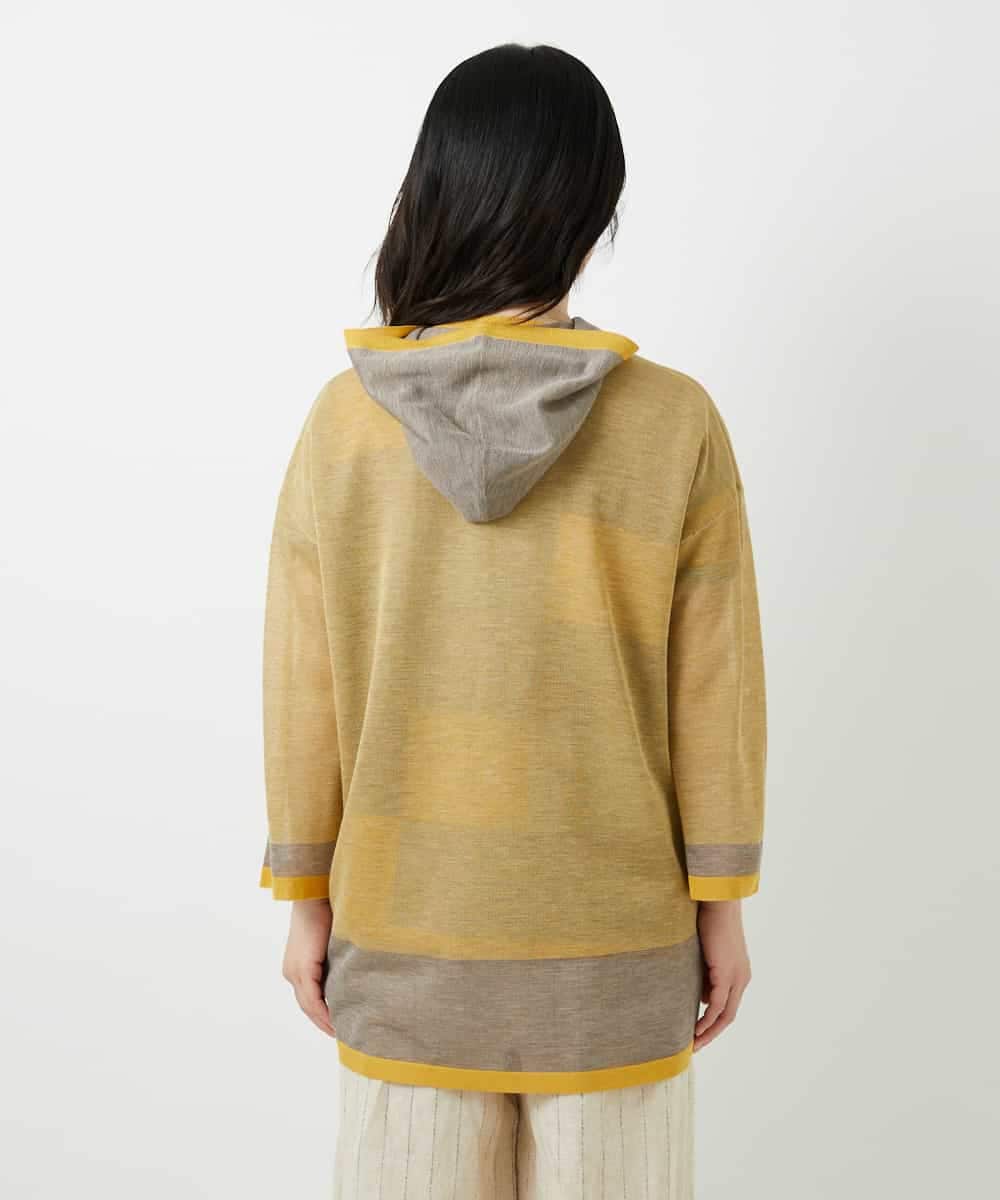 NHSGE50330 GIANNI LO GIUDICE(小さいサイズ)(メゾン ドゥ サンク) [アンサンブル対応]LEVITAロングニットカーディガン マスタード系