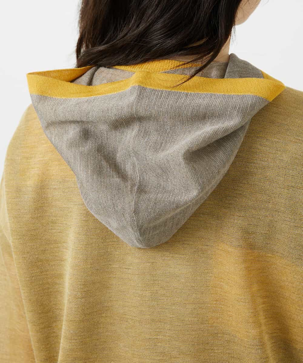 NHSGE50330 GIANNI LO GIUDICE(小さいサイズ)(メゾン ドゥ サンク) [アンサンブル対応]LEVITAロングニットカーディガン マスタード系