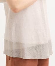 NHSGE55230 GIANNI LO GIUDICE(小さいサイズ)(メゾン ドゥ サンク) 麻ナイロンジレ　 グリーン