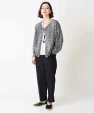 NHSGX45330 GIANNI LO GIUDICE(小さいサイズ)(メゾン ドゥ サンク) [日本製]リネンニットカーディガン ネイビー系