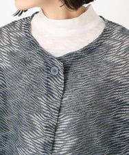 NHSGX45330 GIANNI LO GIUDICE(小さいサイズ)(メゾン ドゥ サンク) [日本製]リネンニットカーディガン ネイビー系