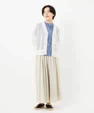 NHSHA10240 GIANNI LO GIUDICE(小さいサイズ)(メゾン ドゥ サンク) 透かし編みニットカーディガン ホワイト