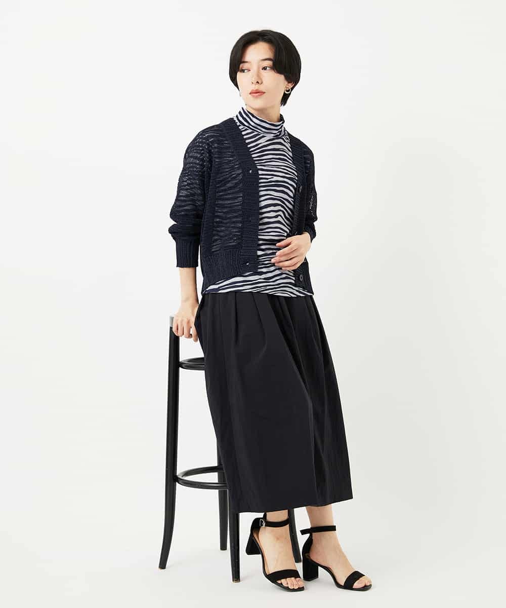 NHSHA10240 GIANNI LO GIUDICE(小さいサイズ)(メゾン ドゥ サンク) 透かし編みニットカーディガン ホワイト
