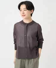 NHSHB30230 GIANNI LO GIUDICE(小さいサイズ)(メゾン ドゥ サンク) ペーパーヤーンニットカーディガン グリーン