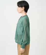 NHSHB30230 GIANNI LO GIUDICE(小さいサイズ)(メゾン ドゥ サンク) ペーパーヤーンニットカーディガン グリーン