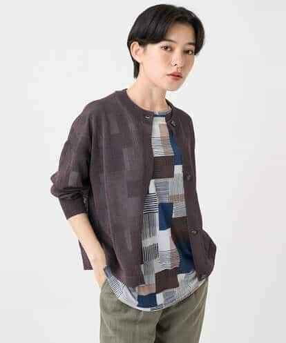 NHSHB30230 GIANNI LO GIUDICE(小さいサイズ) ペーパーヤーンニットカーディガン