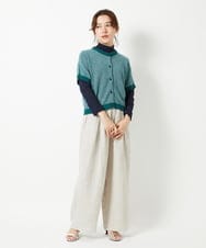 NHSHE60250 GIANNI LO GIUDICE(小さいサイズ)(メゾン ドゥ サンク) 【洗える】メランジジャガードカーディガン カーキ