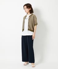 NHSHE60250 GIANNI LO GIUDICE(小さいサイズ)(メゾン ドゥ サンク) 【洗える】メランジジャガードカーディガン カーキ