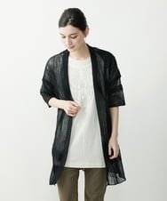NHSHP10290 GIANNI LO GIUDICE(小さいサイズ)(メゾン ドゥ サンク) ギマスラブロングカーディガン ブラック