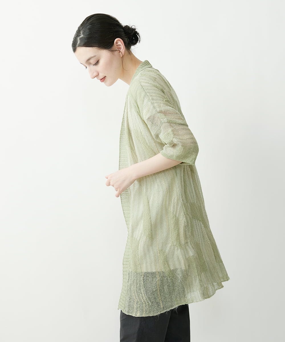 NHSHP10290 GIANNI LO GIUDICE(小さいサイズ)(メゾン ドゥ サンク) ギマスラブロングカーディガン ブラック