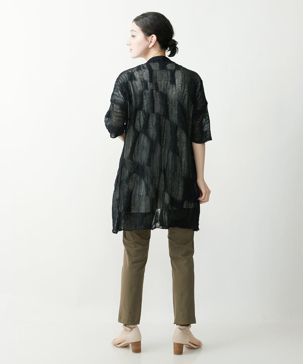 NHSHP10290 GIANNI LO GIUDICE(小さいサイズ)(メゾン ドゥ サンク) ギマスラブロングカーディガン ブラック