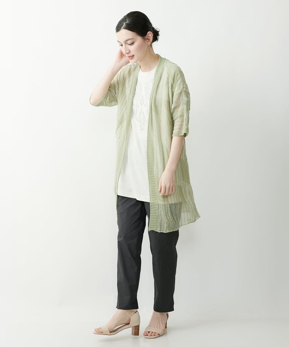 NHSHP10290 GIANNI LO GIUDICE(小さいサイズ)(メゾン ドゥ サンク) ギマスラブロングカーディガン ブラック