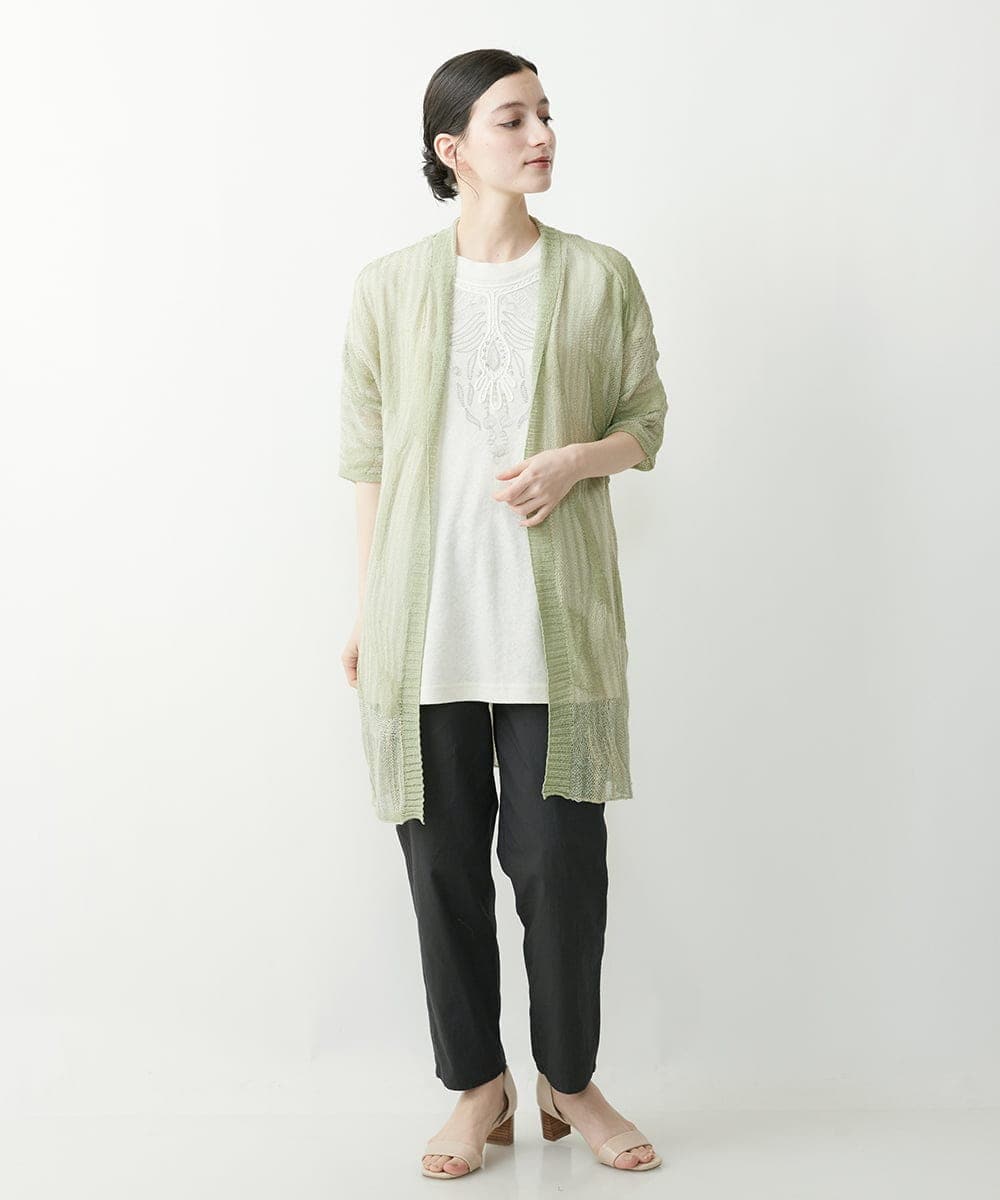 NHSHP10290 GIANNI LO GIUDICE(小さいサイズ)(メゾン ドゥ サンク) ギマスラブロングカーディガン ブラック