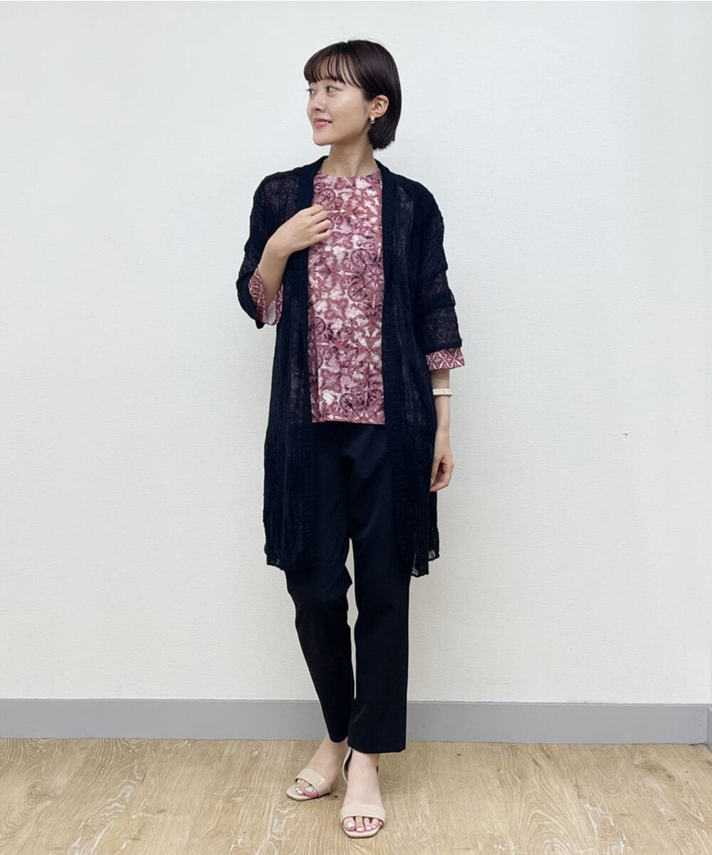 NHSHP10290 GIANNI LO GIUDICE(小さいサイズ)(メゾン ドゥ サンク) ギマスラブロングカーディガン ブラック