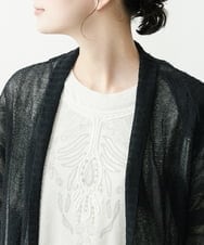 NHSHP10290 GIANNI LO GIUDICE(小さいサイズ)(メゾン ドゥ サンク) ギマスラブロングカーディガン ブラック