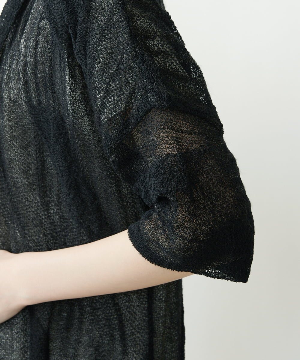 NHSHP10290 GIANNI LO GIUDICE(小さいサイズ)(メゾン ドゥ サンク) ギマスラブロングカーディガン ブラック