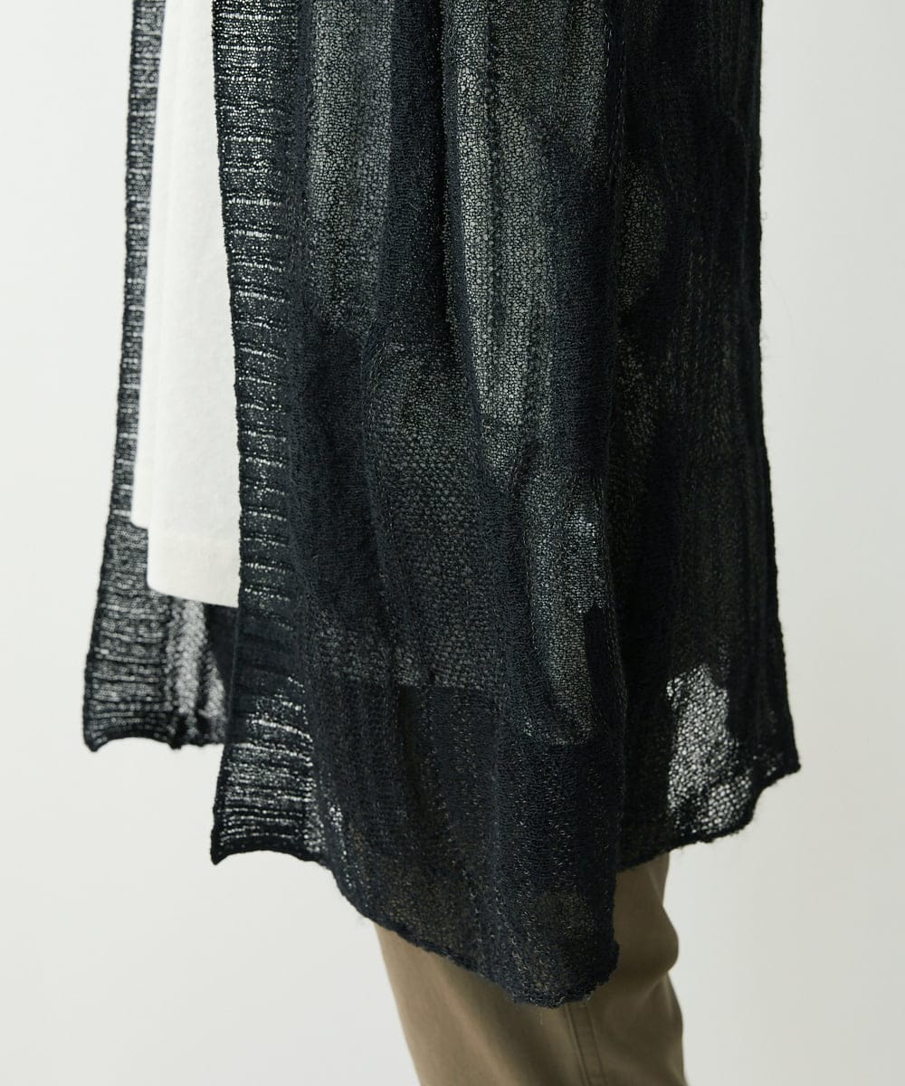 NHSHP10290 GIANNI LO GIUDICE(小さいサイズ)(メゾン ドゥ サンク) ギマスラブロングカーディガン ブラック