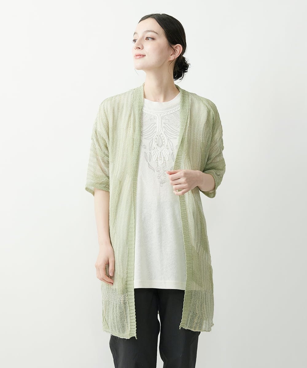 NHSHP10290 GIANNI LO GIUDICE(小さいサイズ)(メゾン ドゥ サンク) ギマスラブロングカーディガン ブラック