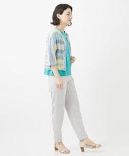 NHSHW10170 GIANNI LO GIUDICE(小さいサイズ)(メゾン ドゥ サンク) カスリニットショートカーディガン マスタード