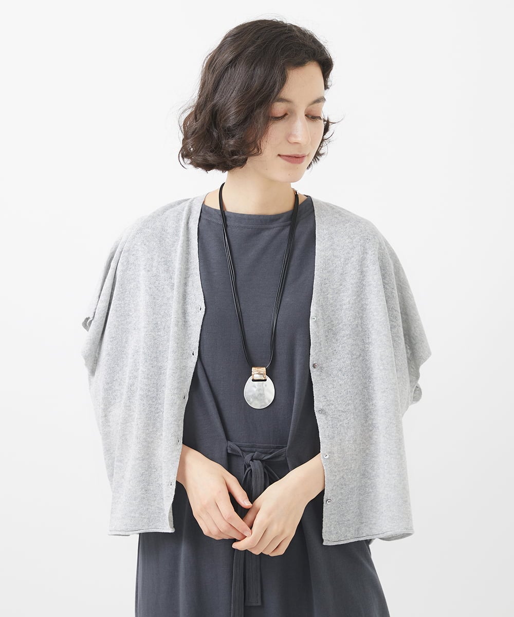 NHSHW20210 GIANNI LO GIUDICE(小さいサイズ)(メゾン ドゥ サンク) LOKTAジレカーディガン グレー