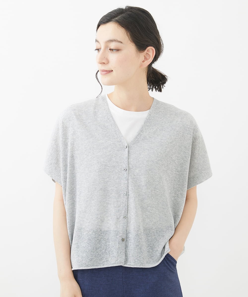 NHSHW20210 GIANNI LO GIUDICE(小さいサイズ)(メゾン ドゥ サンク) LOKTAジレカーディガン グレー