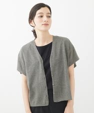 NHSHW20210 GIANNI LO GIUDICE(小さいサイズ)(メゾン ドゥ サンク) LOKTAジレカーディガン グレー
