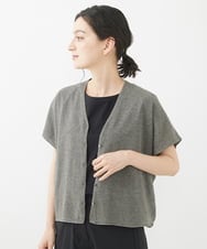 NHSHW20210 GIANNI LO GIUDICE(小さいサイズ)(メゾン ドゥ サンク) LOKTAジレカーディガン グレー