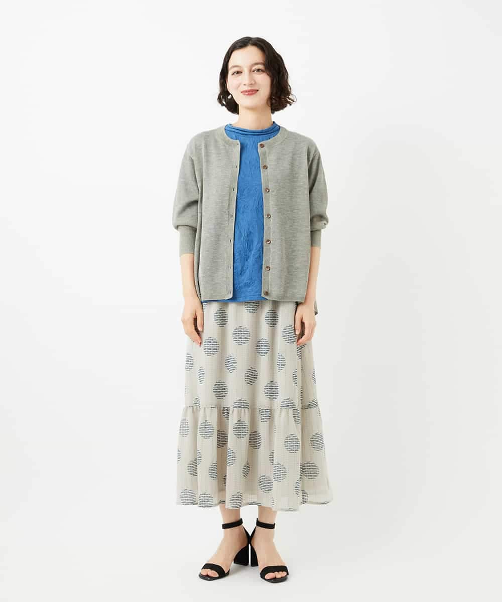 NHSJB10250 GIANNI LO GIUDICE(小さいサイズ)(メゾン ドゥ サンク) Levitaニットカーディガン グレー