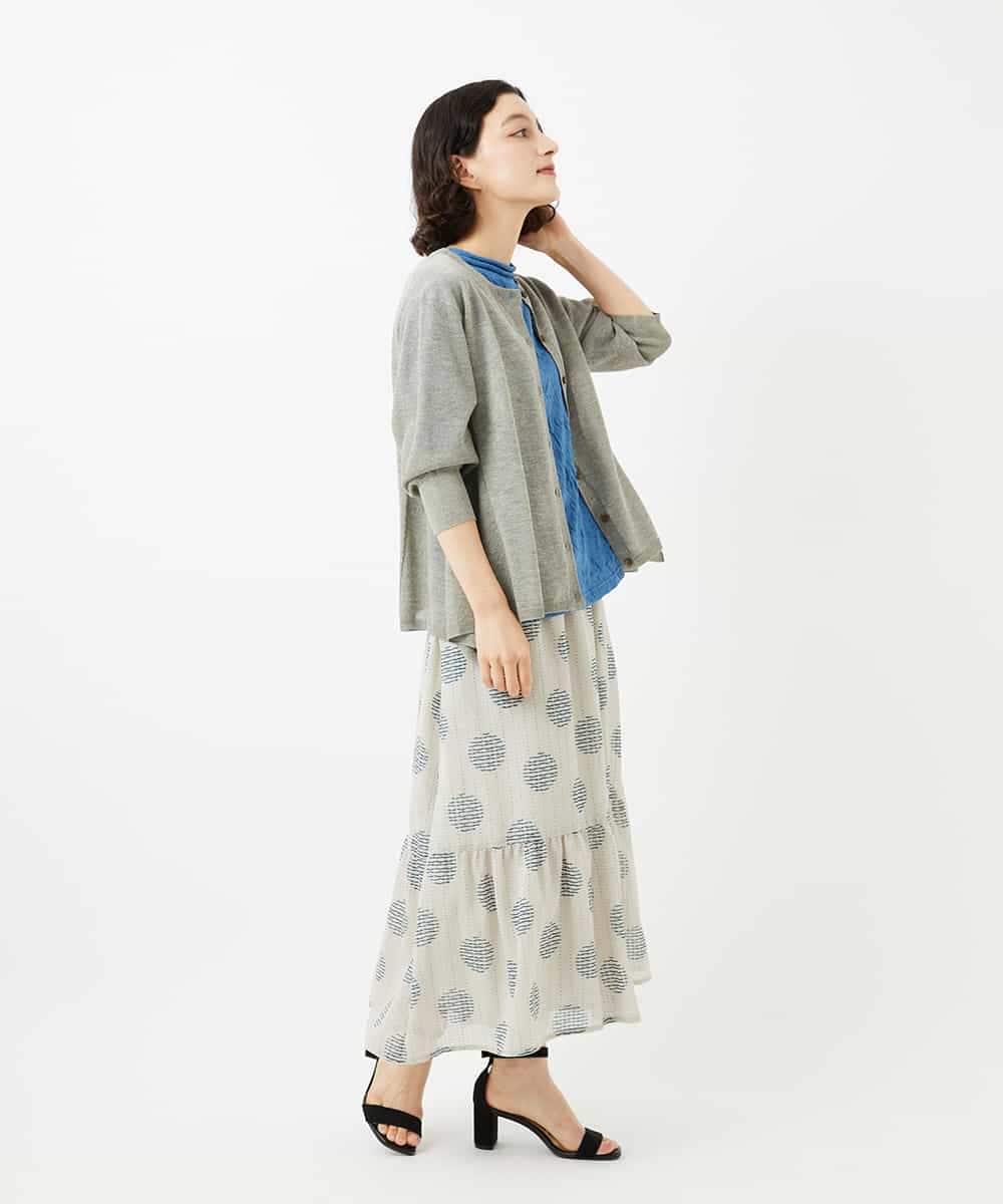 NHSJB10250 GIANNI LO GIUDICE(小さいサイズ)(メゾン ドゥ サンク) Levitaニットカーディガン グレー