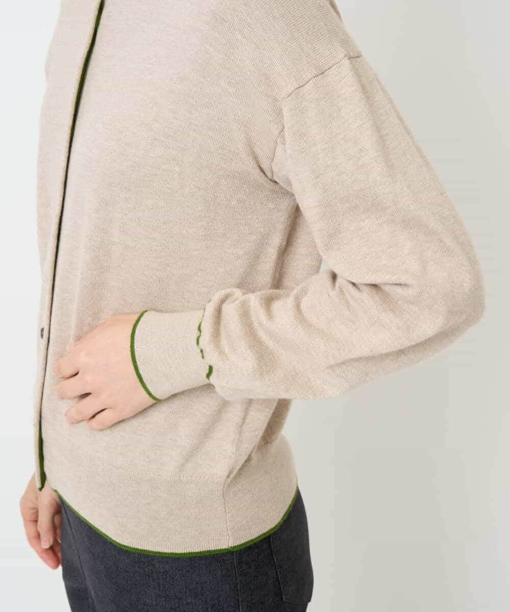 NHSJB20250 GIANNI LO GIUDICE(小さいサイズ)(メゾン ドゥ サンク) シルク混ニットカーディガン ベージュ