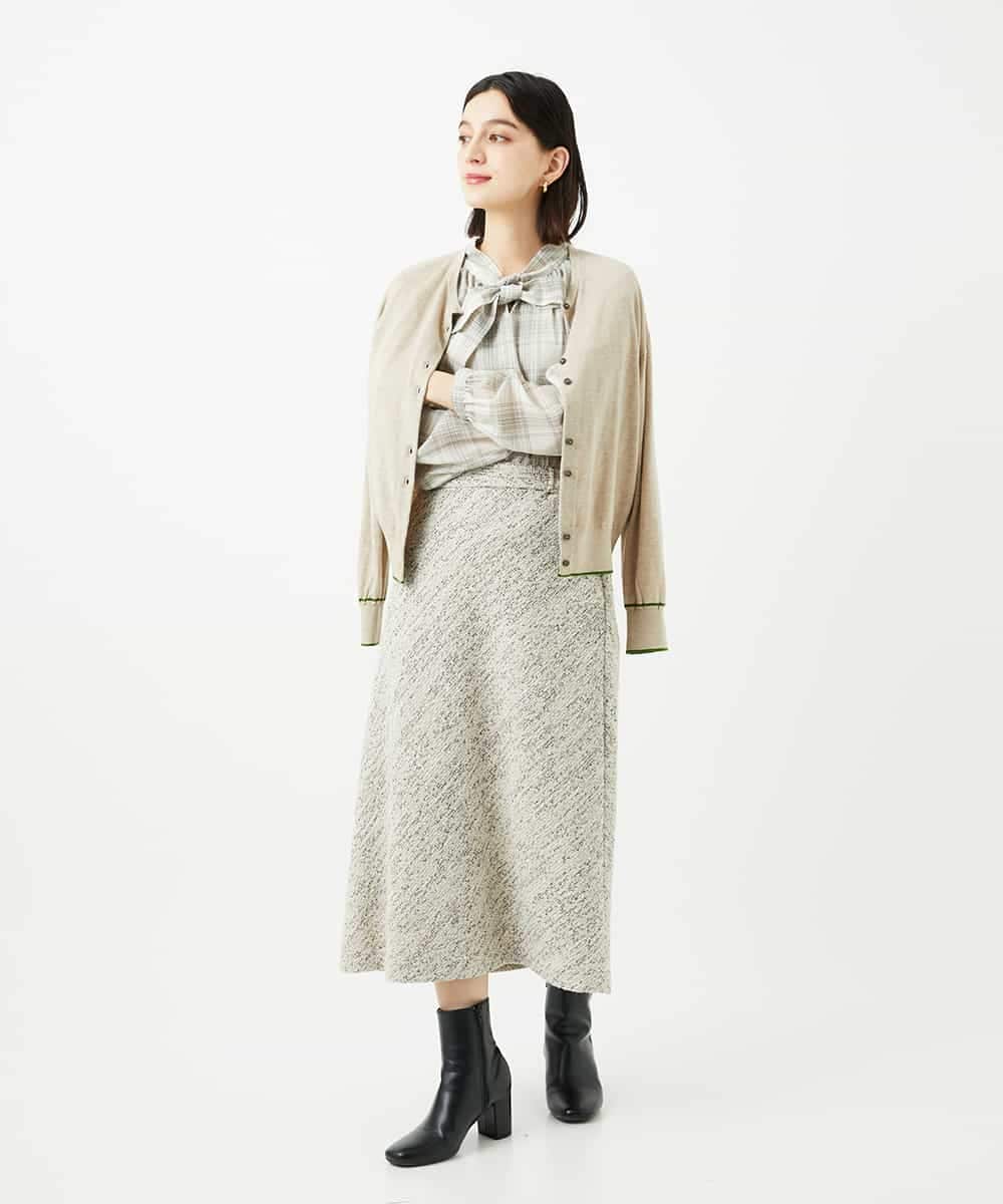 NHSJB20250 GIANNI LO GIUDICE(小さいサイズ)(メゾン ドゥ サンク) シルク混ニットカーディガン ベージュ