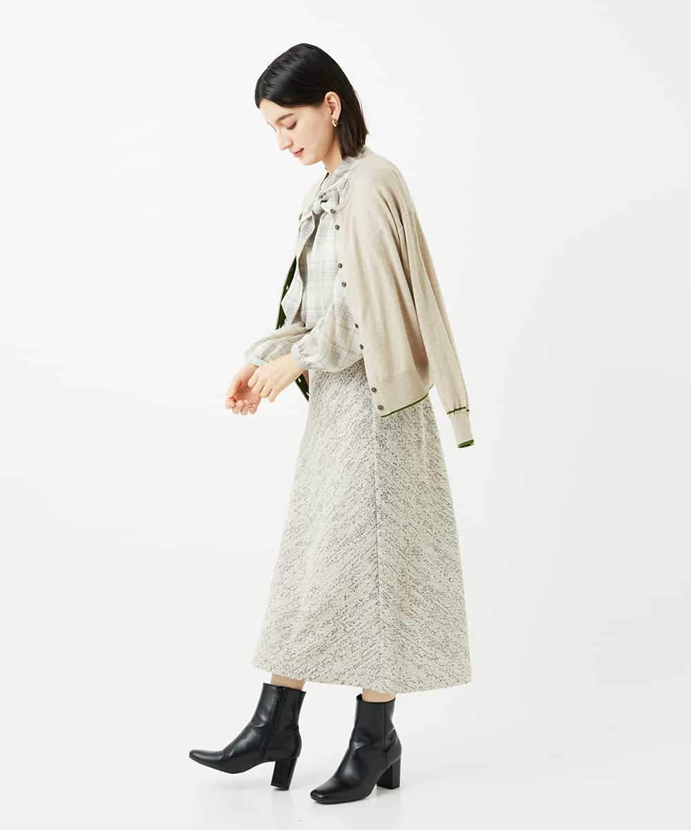 NHSJB20250 GIANNI LO GIUDICE(小さいサイズ)(メゾン ドゥ サンク) シルク混ニットカーディガン ベージュ