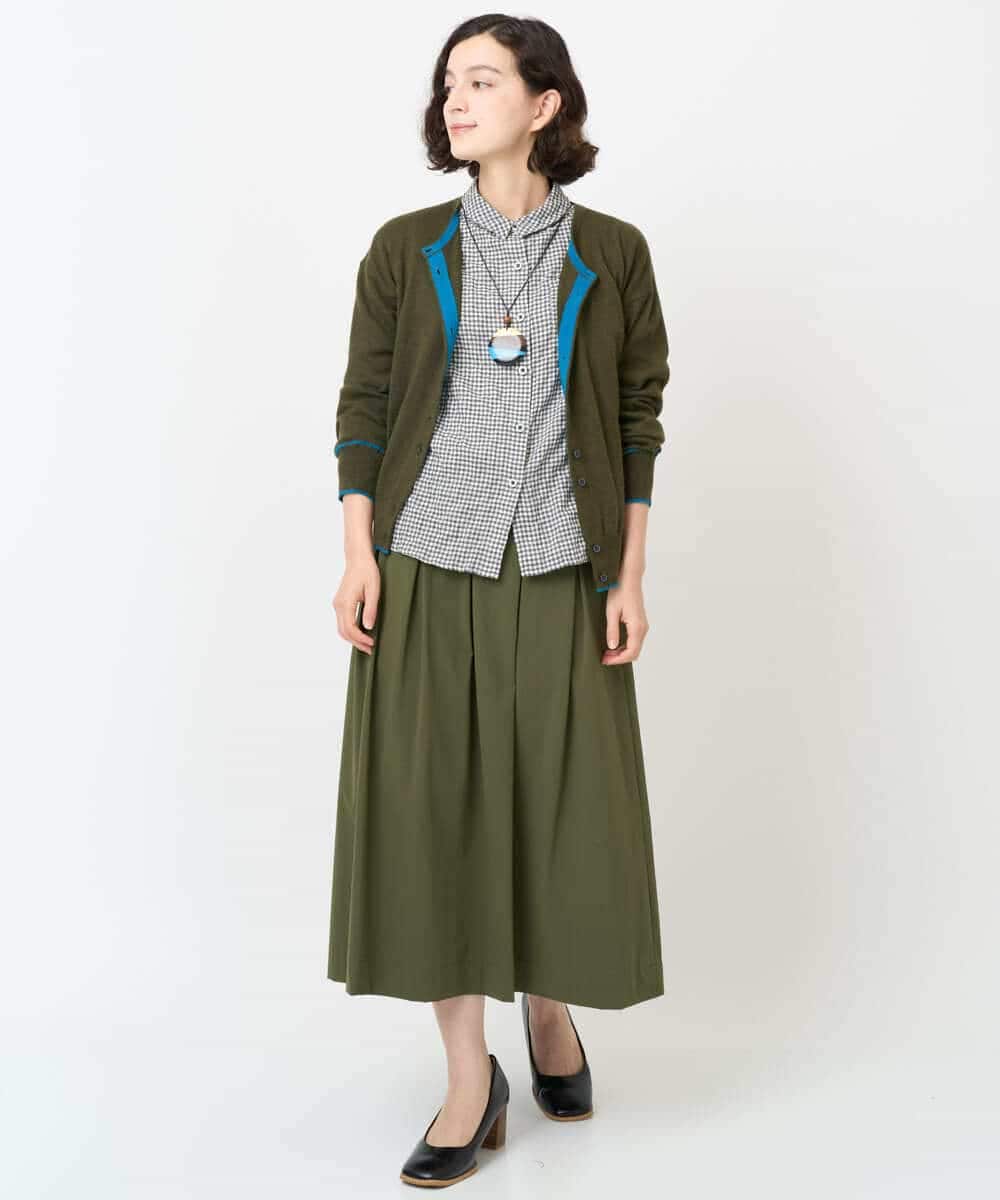 NHSJB20250 GIANNI LO GIUDICE(小さいサイズ)(メゾン ドゥ サンク) シルク混ニットカーディガン ベージュ
