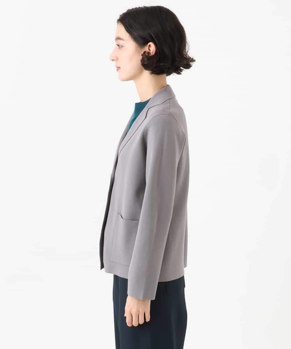 NHSJD11390 GIANNI LO GIUDICE(小さいサイズ)(メゾン ドゥ サンク) ヴィスコースナイロンミラノテーラージャケット グレー