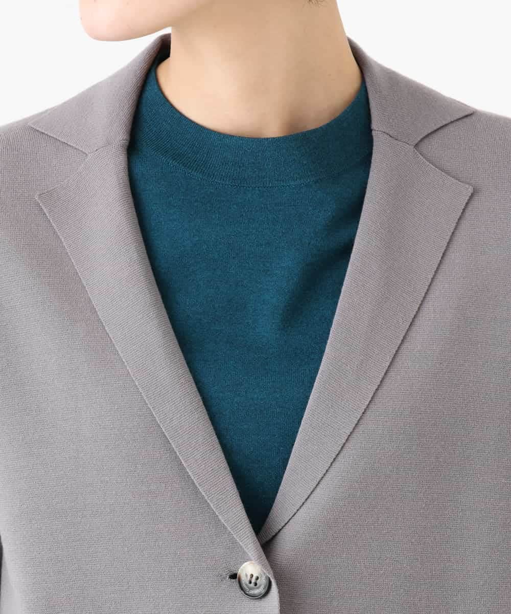 NHSJD11390 GIANNI LO GIUDICE(小さいサイズ)(メゾン ドゥ サンク) ヴィスコースナイロンミラノテーラージャケット グレー