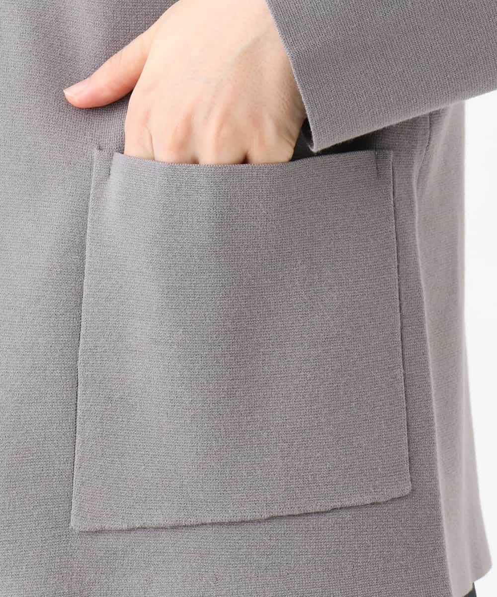 NHSJD11390 GIANNI LO GIUDICE(小さいサイズ)(メゾン ドゥ サンク) ヴィスコースナイロンミラノテーラージャケット グレー