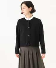 NHSJD12290 GIANNI LO GIUDICE(小さいサイズ)(メゾン ドゥ サンク) ヴィスコースナイロンミラノカーディガン グレー