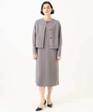 NHSJD12290 GIANNI LO GIUDICE(小さいサイズ)(メゾン ドゥ サンク) ヴィスコースナイロンミラノカーディガン グレー