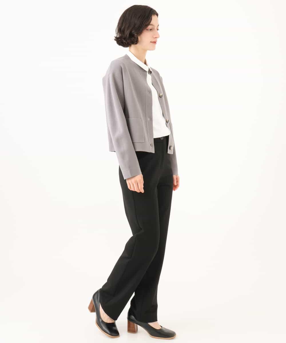 NHSJD12290 GIANNI LO GIUDICE(小さいサイズ)(メゾン ドゥ サンク) ヴィスコースナイロンミラノカーディガン グレー