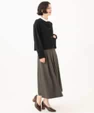 NHSJD12290 GIANNI LO GIUDICE(小さいサイズ)(メゾン ドゥ サンク) ヴィスコースナイロンミラノカーディガン グレー