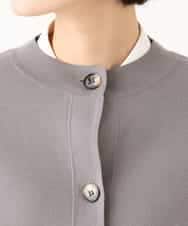 NHSJD12290 GIANNI LO GIUDICE(小さいサイズ)(メゾン ドゥ サンク) ヴィスコースナイロンミラノカーディガン グレー