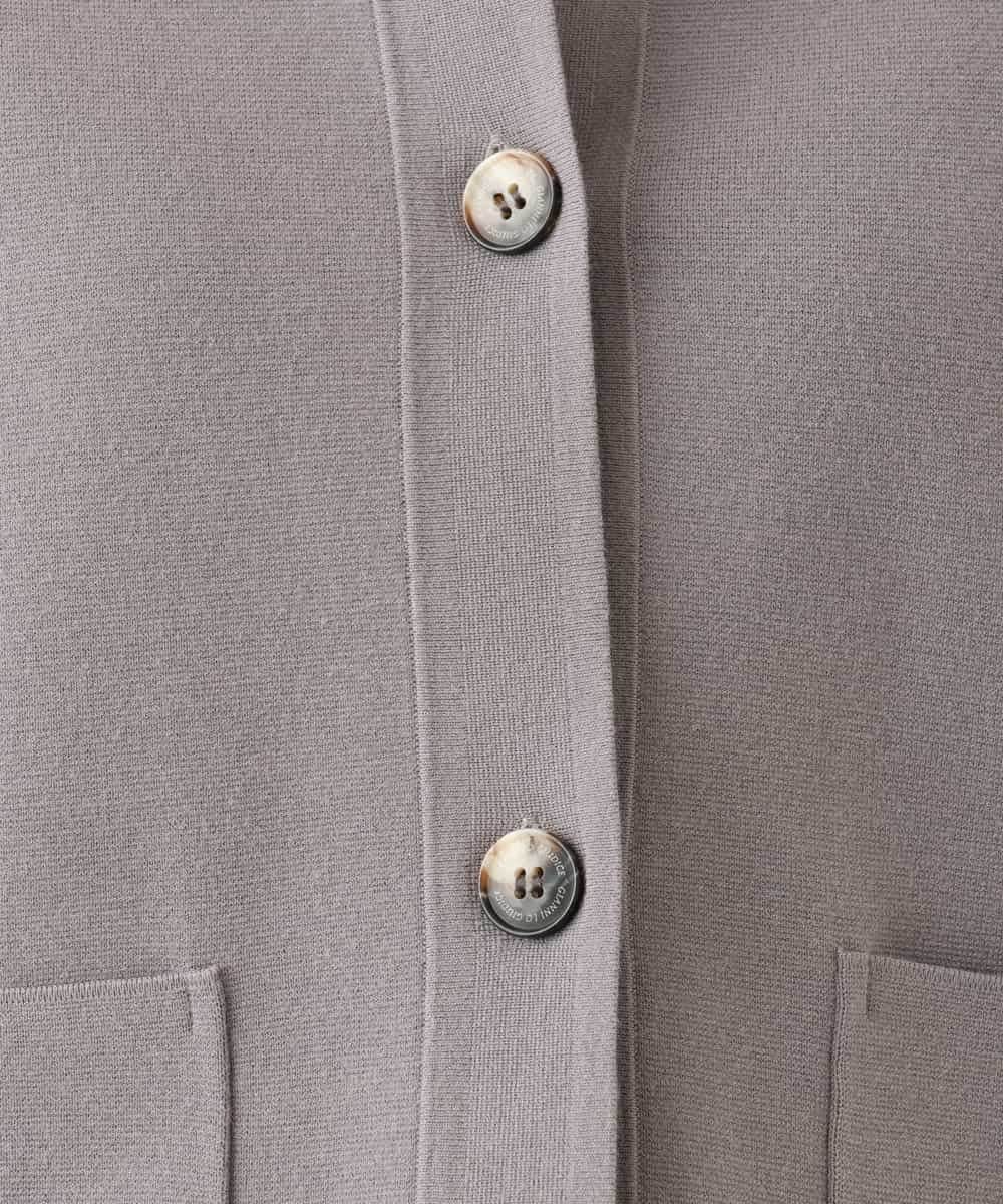 NHSJD12290 GIANNI LO GIUDICE(小さいサイズ)(メゾン ドゥ サンク) ヴィスコースナイロンミラノカーディガン グレー