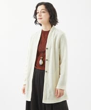 NHTAC86290 GIANNI LO GIUDICE(小さいサイズ)(メゾン ドゥ サンク) ドット柄圧縮ジャージー羽織 オフホワイト