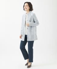 NHTAC86290 GIANNI LO GIUDICE(小さいサイズ)(メゾン ドゥ サンク) ドット柄圧縮ジャージー羽織 ライトグレー