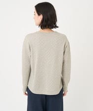 NHTCX33260 GIANNI LO GIUDICE(小さいサイズ)(メゾン ドゥ サンク) [日本製]テンテンカットジャガードカーディガン ベージュ