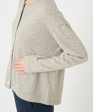 NHTCX33260 GIANNI LO GIUDICE(小さいサイズ)(メゾン ドゥ サンク) [日本製]テンテンカットジャガードカーディガン ベージュ