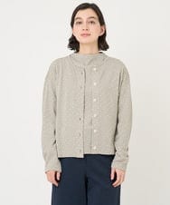 NHTCX33260 GIANNI LO GIUDICE(小さいサイズ)(メゾン ドゥ サンク) [日本製]テンテンカットジャガードカーディガン ベージュ