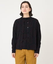 NHTCX33260 GIANNI LO GIUDICE(小さいサイズ)(メゾン ドゥ サンク) [日本製]テンテンカットジャガードカーディガン ベージュ