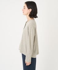 NHTCX33260 GIANNI LO GIUDICE(小さいサイズ)(メゾン ドゥ サンク) [日本製]テンテンカットジャガードカーディガン ベージュ