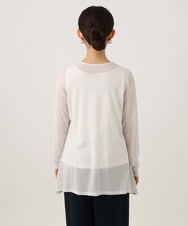 NHTHD01160 GIANNI LO GIUDICE(小さいサイズ)(メゾン ドゥ サンク) [日本製]強撚天竺カーディガン ライトグレー
